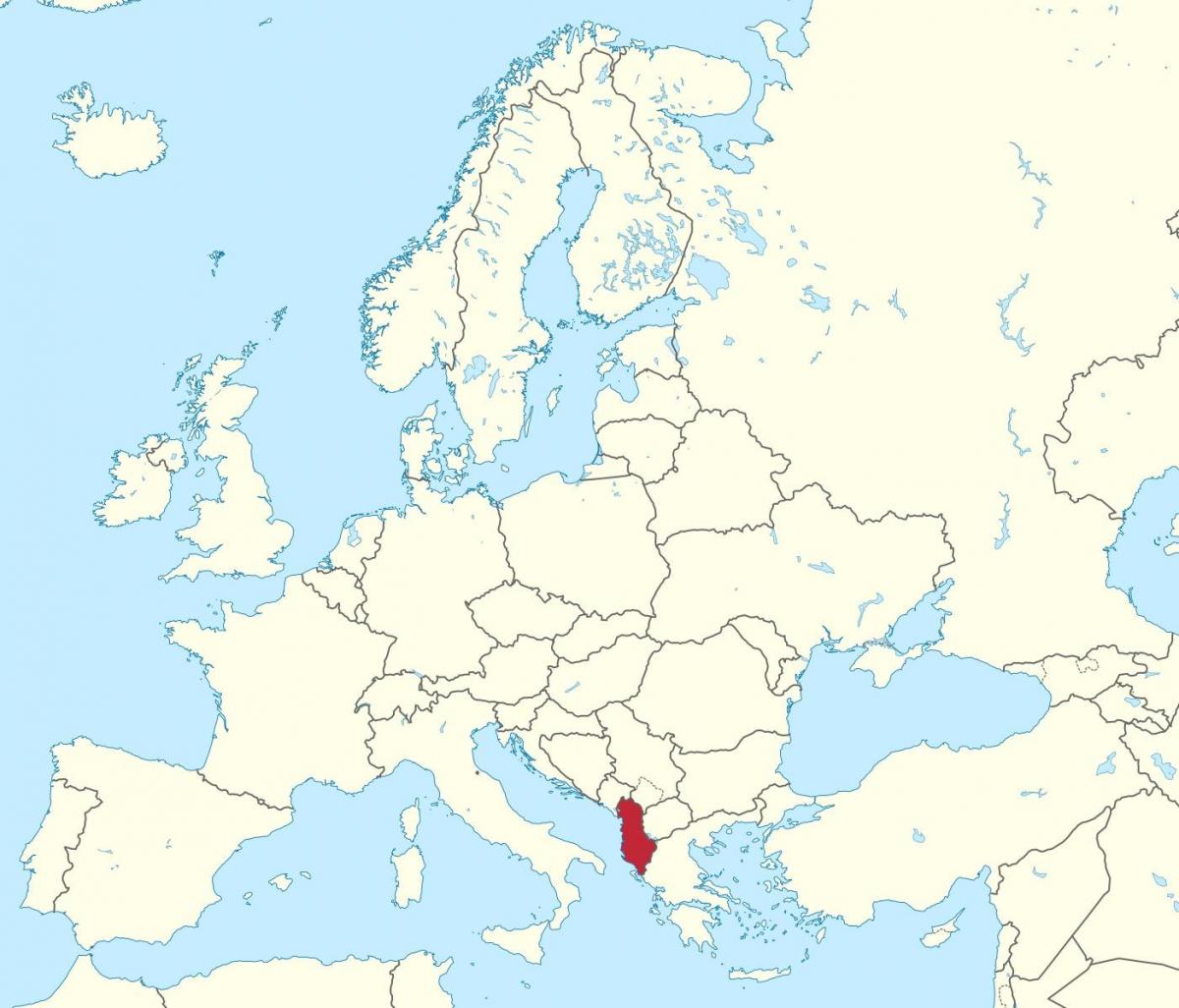 térkép Albánia európai