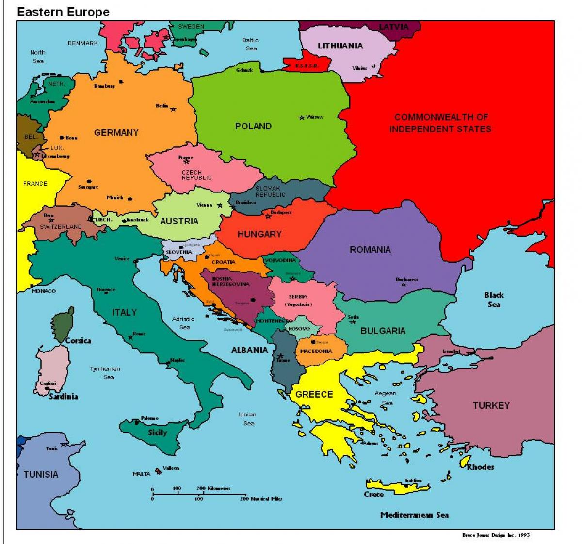európa térképe mutatja, Albánia