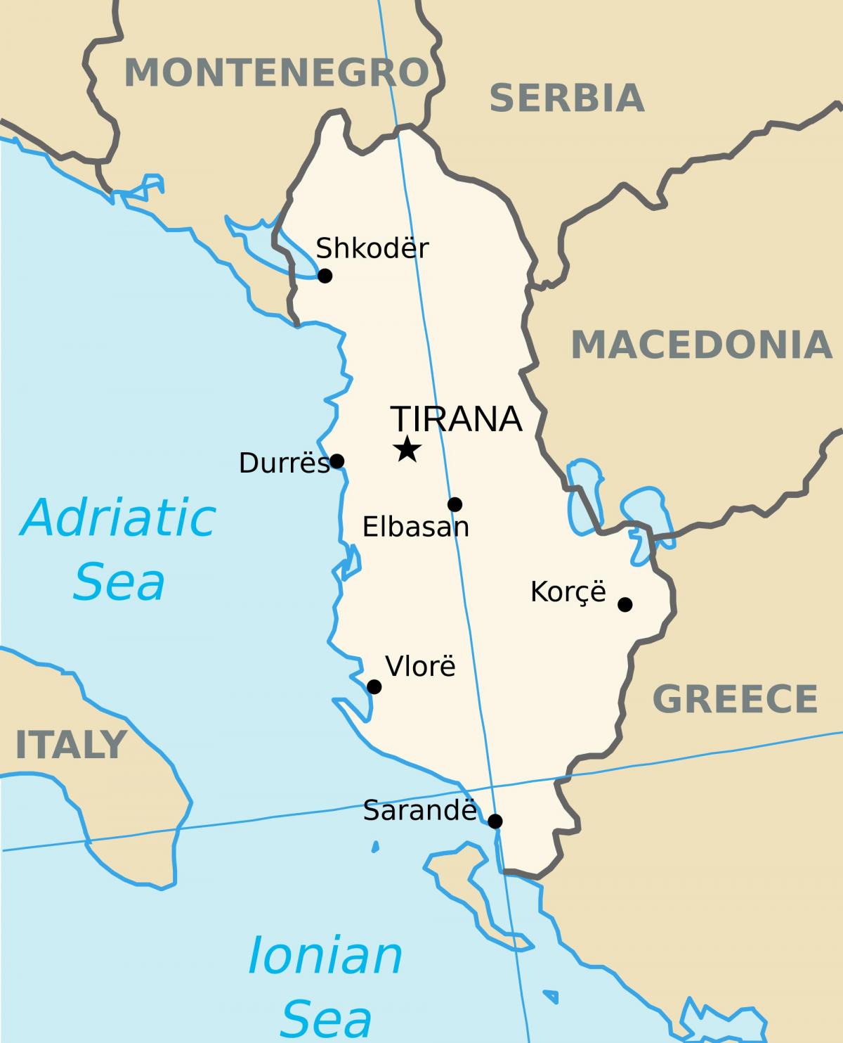 térkép saranda Albánia