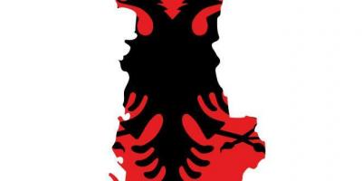 Térkép Albánia zászló