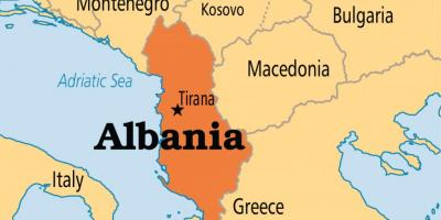 Térkép tirana, Albánia
