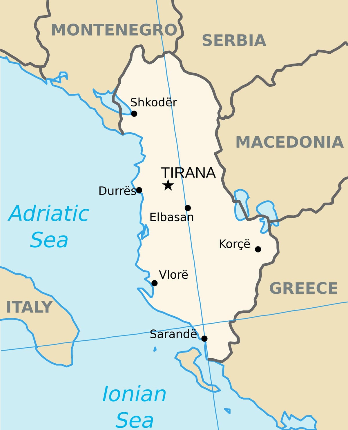 térkép saranda Albánia